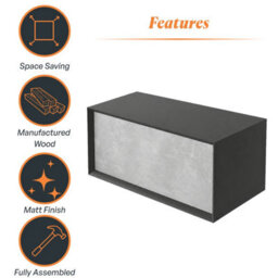 Plum&clay Declan Black & Concrete Wall Mounted Vanity Unit & Basin Set (W)800mm (H)400mm - thumbnail 7