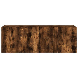 Walplus Tv Wall Cabinets With Led Lights 2 Pcs Smoked Oak 60X35X41 Cm - thumbnail 8