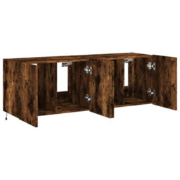 Walplus Tv Wall Cabinets With Led Lights 2 Pcs Smoked Oak 60X35X41 Cm - thumbnail 7