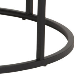 Furniture To Go Spiro Round Coffee Table Set With Oak Top & Black Legs - thumbnail 8