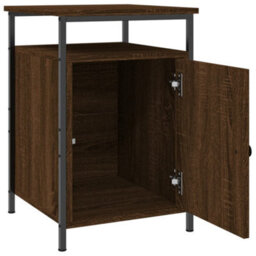 Berkfield Bedside Cabinet Brown Oak 40X42X60 Cm Engineered Wood - thumbnail 5