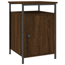 Berkfield Bedside Cabinet Brown Oak 40X42X60 Cm Engineered Wood - thumbnail 2