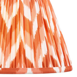 Loops Stylish 25Cm Handcrafted Tapered Lamp Shade In Vibrant Apricot Orange - thumbnail 2