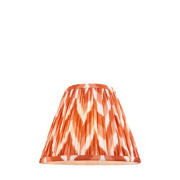 Loops Stylish 25Cm Handcrafted Tapered Lamp Shade In Vibrant Apricot Orange - thumbnail 1