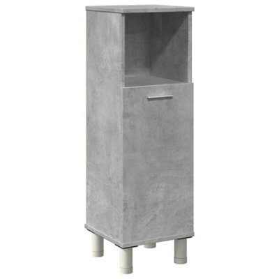 Berkfield Durable Bathroom Cabinet Concrete Grey 30X30X95 Cm Engineered Wood