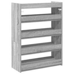 Berkfield Shoe Rack Grey Sonoma 80X25X61.5 Cm Engineered Wood - thumbnail 6