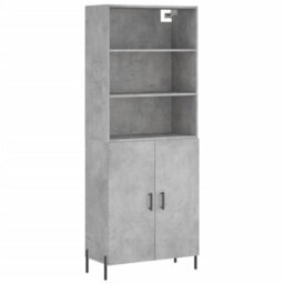 Berkfield Highboard Concrete Grey 69.5X34X180 Cm Engineered Wood - thumbnail 2