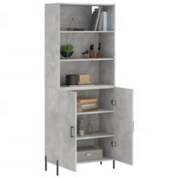 Berkfield Highboard Concrete Grey 69.5X34X180 Cm Engineered Wood - thumbnail 3