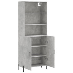 Berkfield Highboard Concrete Grey 69.5X34X180 Cm Engineered Wood - thumbnail 4