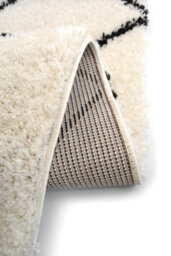 Melrose Shaggy Diamond Patterned Lines Indoor Medium Area Rug 120/170Cm - thumbnail 3