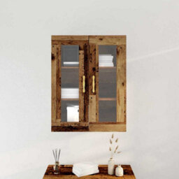 Walplus Wall-Mounted Cabinet Old Wood 69.5 X 34 X 90 Cm Engineered Wood - thumbnail 4