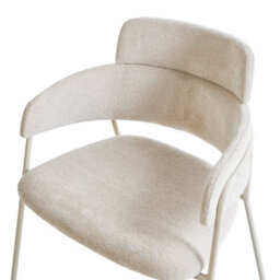 Beliani Set Of 2 Dining Chairs Paonia Chenille Light Beige - thumbnail 7