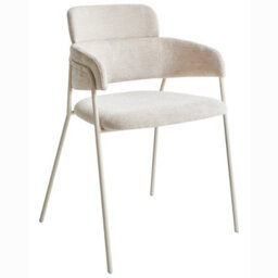 Beliani Set Of 2 Dining Chairs Paonia Chenille Light Beige - thumbnail 6