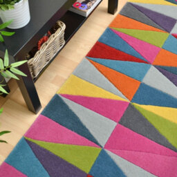 Funk Triangles Rug Multi Colour Rug 70X200 Runnercm For The Living Room - thumbnail 4