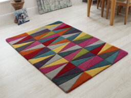 Funk Triangles Rug Multi Colour Rug 70X200 Runnercm For The Living Room - thumbnail 6