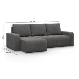 Abrielle Reversible Corner Sofa Bed With Storage And Pull Out Guest Bed Beige - thumbnail 7