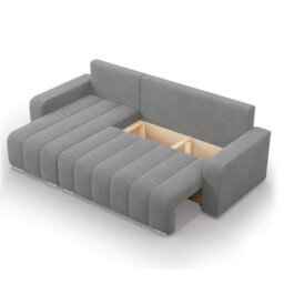 Abrielle Reversible Corner Sofa Bed With Storage And Pull Out Guest Bed Beige - thumbnail 3