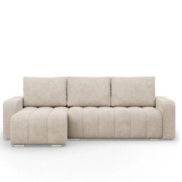 Abrielle Reversible Corner Sofa Bed With Storage And Pull Out Guest Bed Beige - thumbnail 2