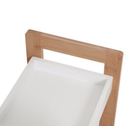Homcom 3-Tier Bathroom Rack Organizer Storage Shelf Rack Free Standing Bamboo - thumbnail 8