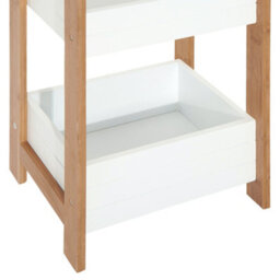 Homcom 3-Tier Bathroom Rack Organizer Storage Shelf Rack Free Standing Bamboo - thumbnail 7