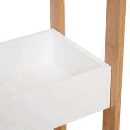 Homcom 3-Tier Bathroom Rack Organizer Storage Shelf Rack Free Standing Bamboo - thumbnail 9