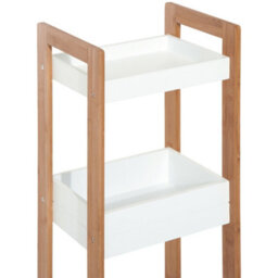 Homcom 3-Tier Bathroom Rack Organizer Storage Shelf Rack Free Standing Bamboo - thumbnail 6