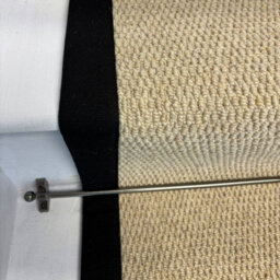 RainbowHome Kalahari Cream Wool Stair Runner With 100% Cotton Black Border 55 650 - thumbnail 3