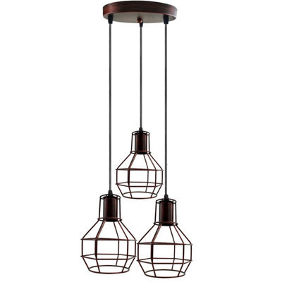 Industrial Vintage Pendant Light With 3 Adjustable Hanging  Wire  E27 Base Ceiling Fixture For Kitchen Island, Dining Room - image 1