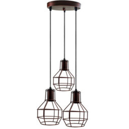 Industrial Vintage Pendant Light With 3 Adjustable Hanging  Wire  E27 Base Ceiling Fixture For Kitchen Island, Dining Room - thumbnail 1