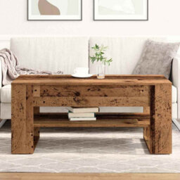 Berkfield Coffee Table Vintage Wood 102X55X45 Cm Made Of Engineered Wood - thumbnail 4