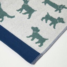 Homescapes Green Dog Pattern 100% Cotton Hand Towel - thumbnail 5