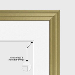 AK Frames 16X8 Gold Classic Multi Photo Frame With White Mount - Holds 3 Apertures (3X) 7X5 Photos - thumbnail 7