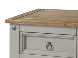 Core Products Premium Corona Grey, 3 Drawer Bedside Cabinet, Grey & Antique Waxed Pine H68.5Cm X W53.0Cm X D38.0Cm - thumbnail 6