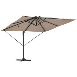 Berkfield Durable Cantilever Roma Parasol With Leds - Taupe (286 X 285 X 270 Cm) - Aluminium - thumbnail 5