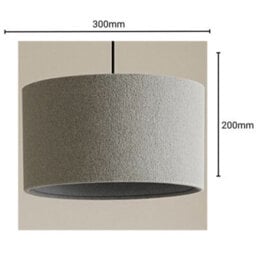 CGC Lighting Cgc Petra 30Cm Grey Boucle Ceiling Or Table Lamp Shade - thumbnail 9