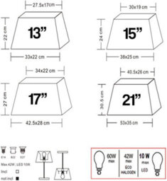 "K Living 17"" Modern Cream Rectangle Light Shade For Ceiling Pendant" - thumbnail 3