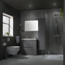GoodHome Alessano Polished Silver Effect Wall-Mounted Bathroom Corner Shelf (D)25.5Cm (H)4.8Cm (L)25.5Cm - thumbnail 3
