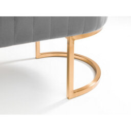 Julian Bowen Harrogate 2 Seater Bench - Grey Velvet - thumbnail 6