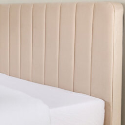 Aspire Verona Plush Velvet Bed Frame, Upholstered Platform Bed In Pink, Navy, Steel Or Cream, Single To Super King - thumbnail 4