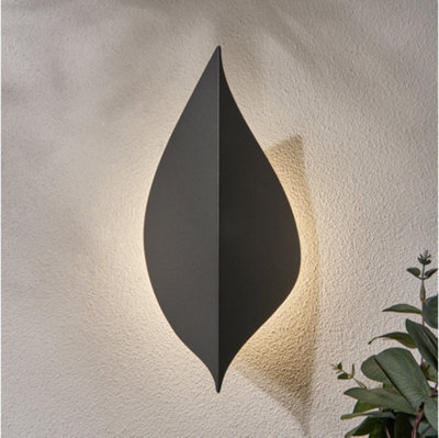 Zink Zn-43344-Anth Alani Outdoor Ip65 9W Led 4000K (Cool White) Leaf Style Wall Light In An Anthracite Finish - image 1