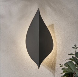 Zink Zn-43344-Anth Alani Outdoor Ip65 9W Led 4000K (Cool White) Leaf Style Wall Light In An Anthracite Finish - thumbnail 1