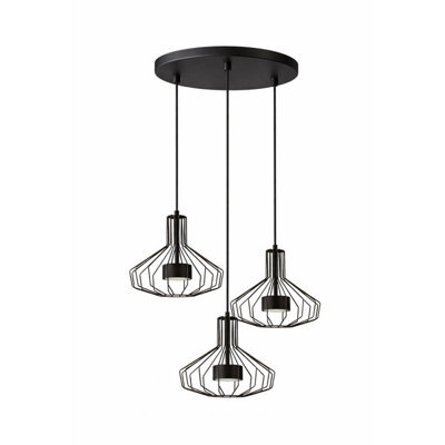 Luminosa Lighting Luminosa Axia Cluster Pendant Ceiling Light Black 3X Gx53 - image 1