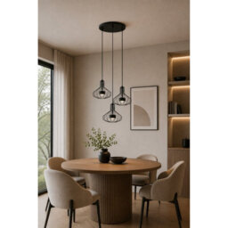 Luminosa Lighting Luminosa Axia Cluster Pendant Ceiling Light Black 3X Gx53 - thumbnail 2