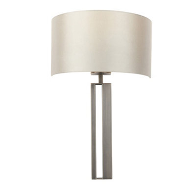 Luminosa Lighting Luminosa Macerata Wall Lamp Brushed Bronze Plate & Mink Satin Fabric - image 1