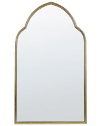 Wyld And Coco Gold Arched Wall Mirror 58 X 104 Cm - Handmade Iron Frame Decorative Accent - thumbnail 1