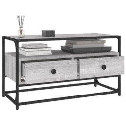 Walplus Tv Cabinet Grey Sonoma 80X35X45 Cm Engineered Wood - thumbnail 4