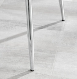 Furniturebox Uk Leonardo Glass And Chrome Metal Dining Table And 6 Blue Nora Velvet Silver Leg Chairs - thumbnail 7