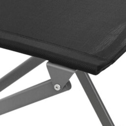 Walplus Folding Outdoor Chairs 2 Pcs Black Steel And Textilene - thumbnail 8