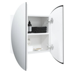 Berkfield Bathroom Cabinet With Round Mirror&led White 47X47X17.5 Cm - thumbnail 5