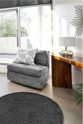 The Rugs Relay Collection Recycled Low Pile Rug In Charcoal - thumbnail 2
